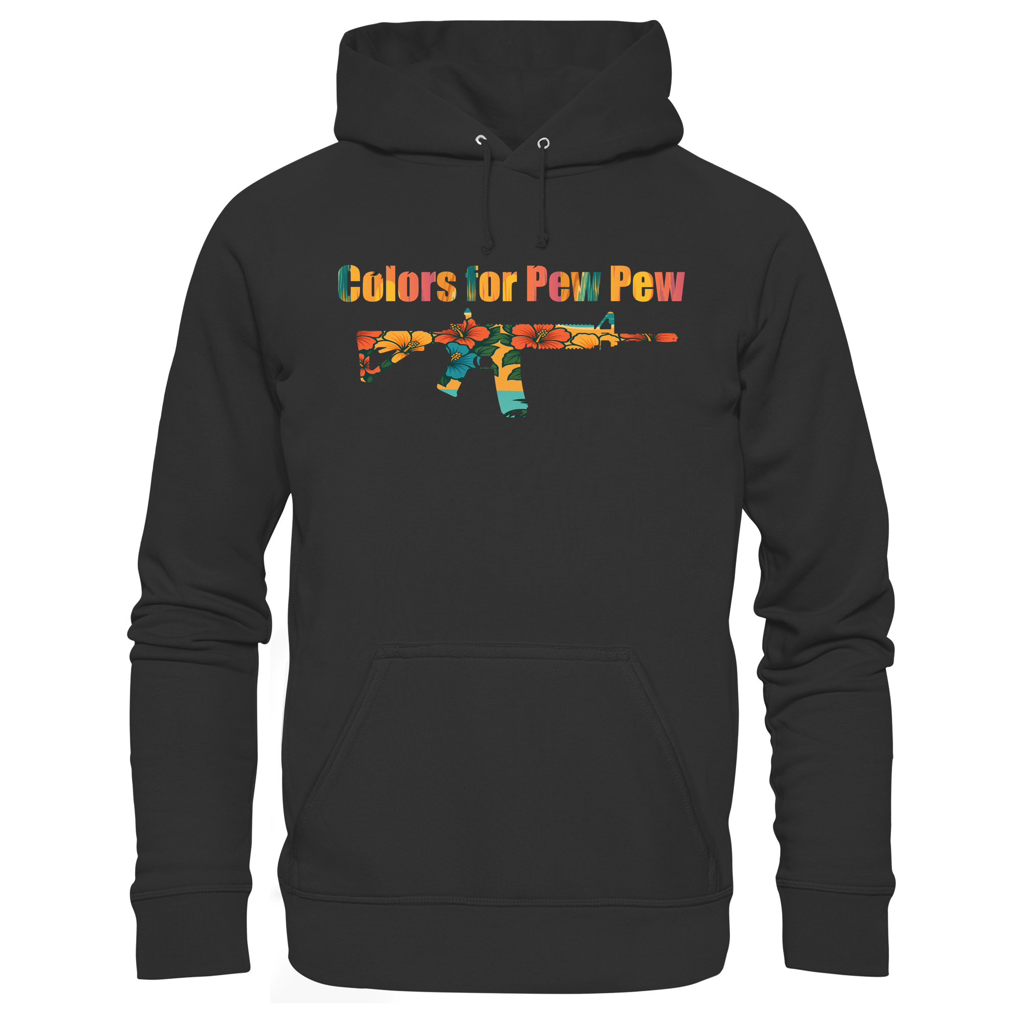 „Colors for Pew Pew“ – Floral Tactical Hoodie - Premium Unisex Hoodie