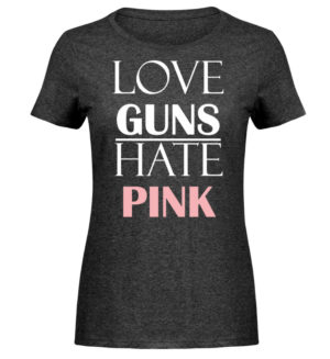 Love Guns / Hate Pink - Damen Melange Shirt-6808