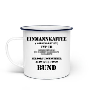Einmannkaffee Bund - Emaille Tasse-3