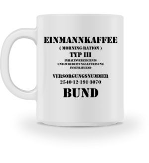 Einmannkaffee Bund - Tasse-3