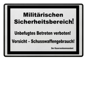 Militärischer Sicherheitsbereich - Unbefugtes Betreten ist verboten - Fußmatte-3